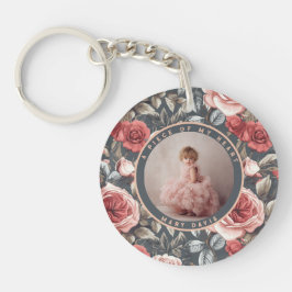 Nature-inspired wedding memory gift Custom rose  Schlüsselanhänger