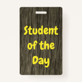 Nature Inspiriert Abzeichen "Student of the Day" Ausweis (Vorderseite)