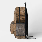 Nature-Inspiriert Baumring-Muster-Backpack Bedruckter Rucksack (Rechts)