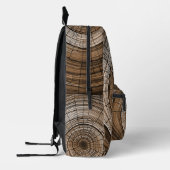 Nature-Inspiriert Baumring-Muster-Backpack Bedruckter Rucksack (Links)