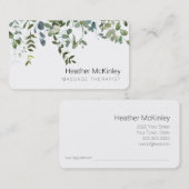 Nature Inspiriert Eukalyptus Greenery Business Car Terminkarte (Vorne/Hinten)