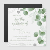Nature Inspiriert Eukalyptus Wedding-Einladung Magneteinladung (Vorne/Hinten)