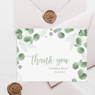Nature Inspiriert Eukalyptus Wedding Vielen Dank Postkarte