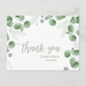 Nature Inspiriert Eukalyptus Wedding Vielen Dank Postkarte (Vorderseite)