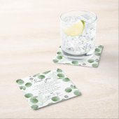 Nature Inspiriert Greenery Wedding Vielen Dank für Rechteckiger Pappuntersetzer (Vor Ort)