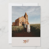 Nature Inspiriert Herbst-Wasserfarbenhochzeit Foto Einladung (Rückseite)