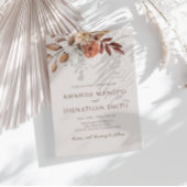 Nature Inspiriert Herbst-Wasserfarbenhochzeit Foto Einladung