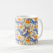 Nature Inspiriert Libelle und Crocus Floral Kaffeetasse (VorderseiteRechts)