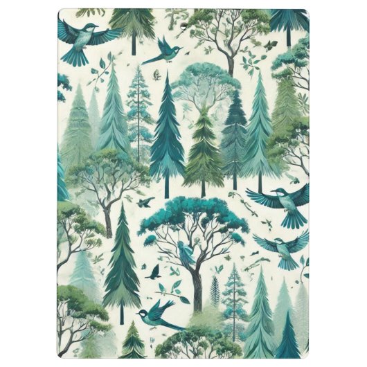 Nature Inspiriert Nahtloses Design Klemmbrett (Rückseite)