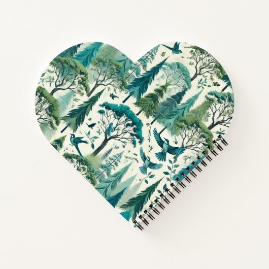 Nature Inspiriert Nahtloses Design Notizblock (Rückseite)