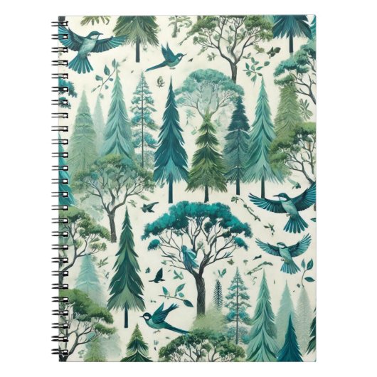 Nature Inspiriert Nahtloses Design Notizblock (Vorderseite)