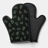 Nature Inspiriert Oven-Mitt in grüner Leaf-Printwe Ofenhandschuh (Vorderseite/Rückseite)