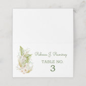 Nature-Inspirierte Hochzeitsfeier-Platzkarte Platzkarte (Außenseite Aufgefaltet)