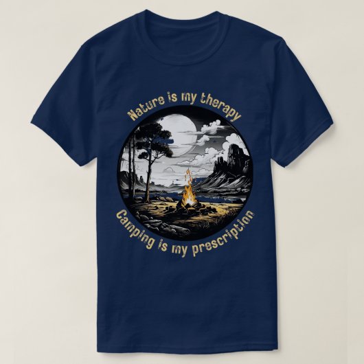 Nature Is my Therapy Camping ist mein Rezept 1 T-Shirt (Design vorne)