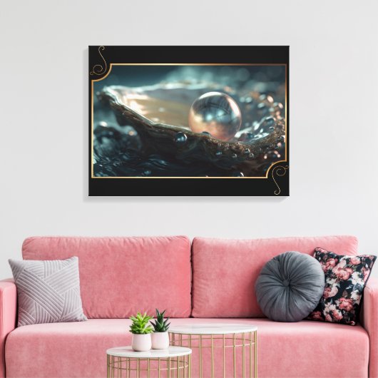 Nature Jewels Oyster Pearls Leinwanddruck (Insitu (Wohnzimmer))