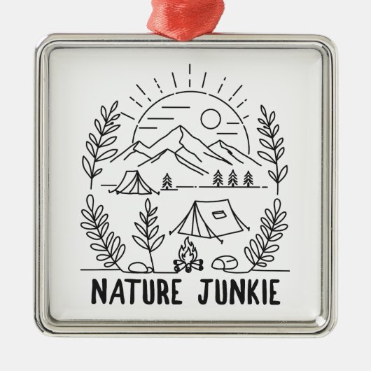 Nature Junkie Ornament Aus Metall (Vorne)