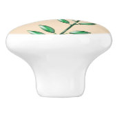 Nature Kinderzimmer Green Blätter Botanical Baby Keramikknauf (Seitenansicht)