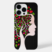 Nature Lady - Retro Edition iPhone Hülle (Rückseite)