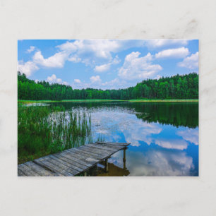 Nature Landscape Scenery Lake Sky Belarus Postcard Postkarte