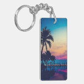 Nature Landscape with Pool Palm Trees-25925 Schlüsselanhänger (Vorderseite links)