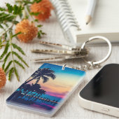 Nature Landscape with Pool Palm Trees-25925 Schlüsselanhänger (Vorderseite rechts)