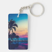 Nature Landscape with Pool Palm Trees-25925 Schlüsselanhänger (Rückseite)