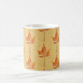 Nature Leaf Print Herbst Ahornblatt in rot auf Brä Kaffeetasse (Mittel)