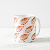 Nature Leaf Print Herbst Buche Blätter orange geka Kaffeetasse (VorderseiteRechts)