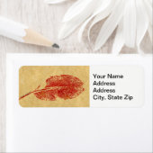 Nature Leaf Print, kleines Herbstblatt in rot, bra (Insitu)