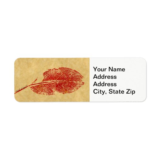 Nature Leaf Print, kleines Herbstblatt in rot, bra (Vorne)