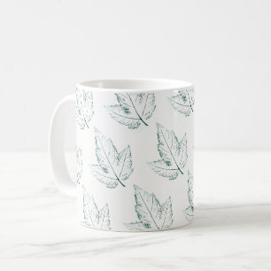 Nature Leaf Print wenig, grünes Frühlingsblatt Aho Kaffeetasse