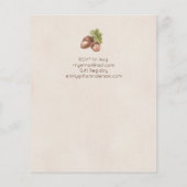 Nature Lieben Birds Baby Shower lädt ein (Rückseite)