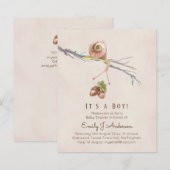 Nature Lieben Snails Kinderdusche Einladungen (Vorne/Hinten)