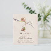 Nature Lieben Snails Kinderdusche Einladungen (Stehend Vorderseite)