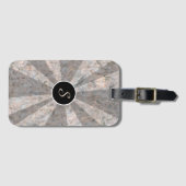 Nature Light Beams on Rock Texture Monogram Gepäckanhänger (Vorderseite (Horizontal))