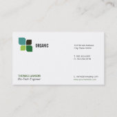 Nature Logo (alice blue) Visitenkarte (Rückseite)