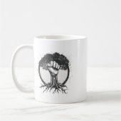 Nature Lover Environmentalist Fist Tree Roots Eart Kaffeetasse (Links)