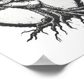 Nature Lover Environmentalist Fist Tree Roots Eart Poster (Ecke)