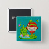 Nature Lover Frog Fee Button (Vorne & Hinten)