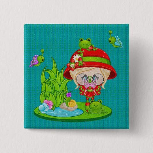 Nature Lover Frog Fee Button (Vorderseite)