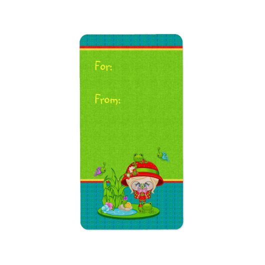 Nature Lover Frog Fee Gift Tag Adressaufkleber (Vorne)