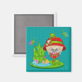 Nature Lover Frog Fee Magnet (Vorderseite/Rückseite)