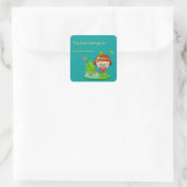 Nature Lover Frog Fee Quadratischer Aufkleber (Tasche)
