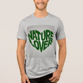 Nature Lover Green Gray Tri-Blend Shirt (Vorderseite)
