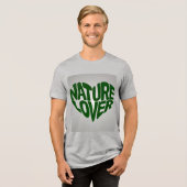 Nature Lover Green Gray Tri-Blend Shirt (Vorderseite voll)