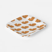 Nature Lover Illustriert Orange Butterfly Pattern Pappteller (Gewinkelt)