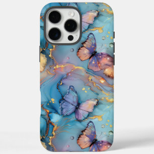 Nature Lovers Boho Marble Butterfly iPhone 16 Pro Max Hülle