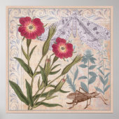 Nature Lover's Wall Art Wildblumen und Insekten Poster (Vorne)