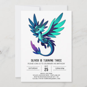 Nature Majestic Dragon Birthday Einladung