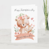 Nature Mama Bear Baby Bear Mother's Day Card Feiertagskarte (Vorderseite)